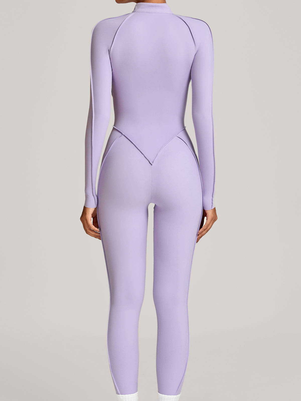 Sexy Zipper Stitch Performance Jumpsuit