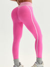 ZASUWA V-shaped Waist Stripe Contrast Color Fitness Leggings