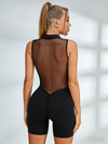 🖤ZASUWA Female Mesh Deep V Back Short Romper