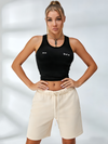 ZASUWA Female Crop Top Pocket Shorts 2-Pieces Short Tracksuit