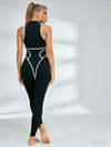 🖤ZASUWA Female Sexy Contrast Color Stripes Corset Jumpsuit