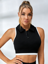 ZASUWA Female Stand Up Collar Zipper Quick Dry Tank