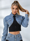 ZASUWA Feamle Denim Cropped Jacket