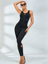 ZASUWA Female Cross Back Scrunch Bum Jumpsuit