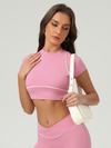 Stripes Cropped Short Sleeves
