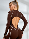 ZASUWA Female Backless Zipper Jumpsuit
