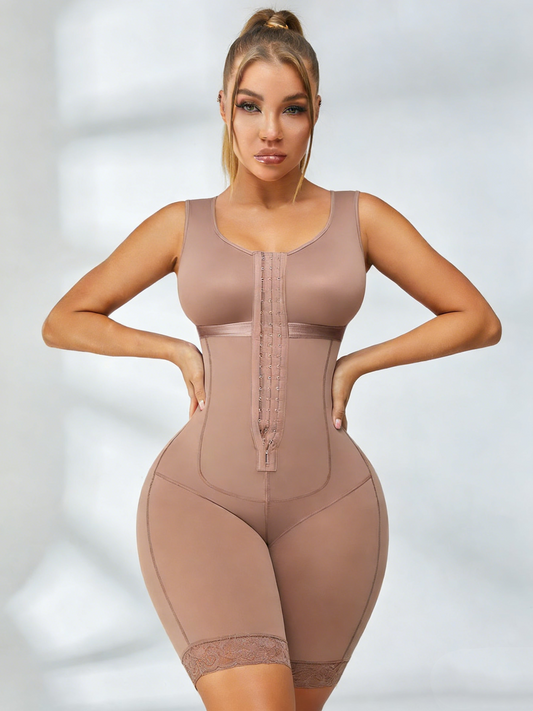 ZASUWA Female Lace U Collar Push Up Design Corset Shapewear