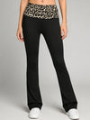 Leopard Print Contrast Color Flare Leggings