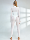 ❤ZASUWA Female Sexy Solid Color Stand Collar Zipper Jumpsuit