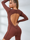 ZASUWA Female Heart Backless Long Sleeves Romper