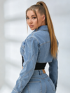 ZASUWA Feamle Denim Cropped Jacket