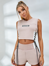 🖤ZASUWA Female Hollow Out Push Up Short Tracksuit