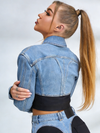 ZASUWA Feamle Denim Cropped Jacket