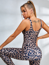🖤ZASUWA Female Leopard Print U Collar Jumpsuit