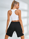 ZASUWA Female Crop Top Pocket Shorts 2-Pieces Short Tracksuit