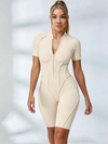 ZASUWA Female Sexy Zipper Booty Romper