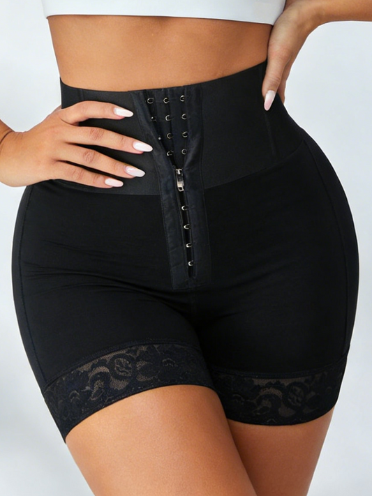 ZASUWA Female Lace Zipper Push Up Design Corset Shapewear