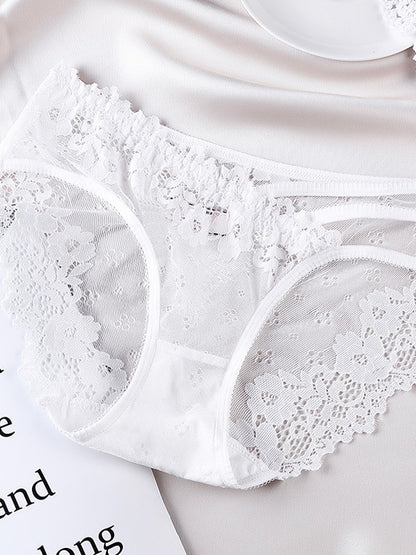 Sexy Lace Irregular Hollow Out Panties