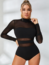 ZASUWA Female Mesh Yoga Sports Bodysuit