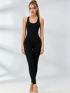 U Collar Cutout Jumpsuit