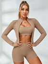 Ribbed 3-Pieces Short Traksuit