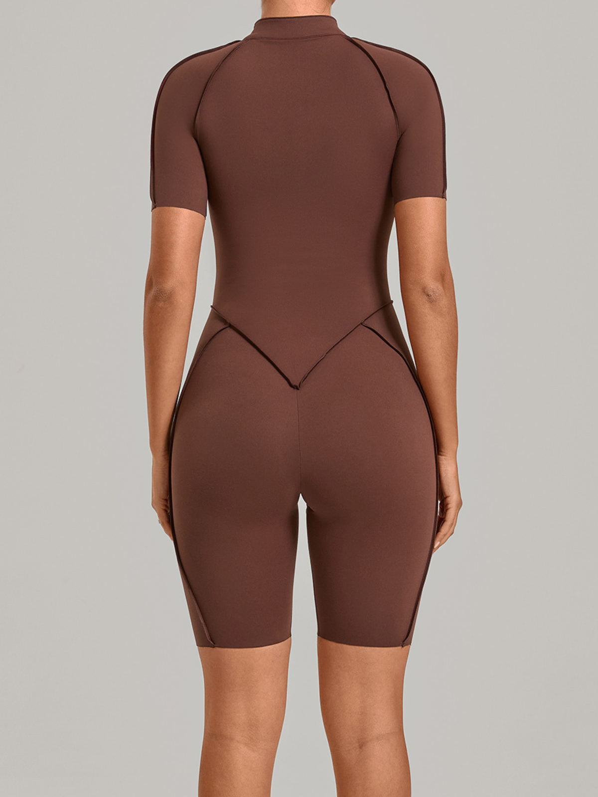 Sexy Zipper Stitch Performance Jumpsuit