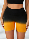 ZASUWA Female Gradient Color Spandex Gym Booty Shorts