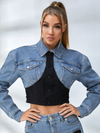 ZASUWA Feamle Denim Cropped Jacket