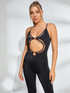 Unique Mesh Hollow Out Backless Jumpsuit