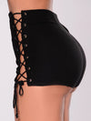 ZASUWA Female Sexy Drawstring Hollow Out Shorts
