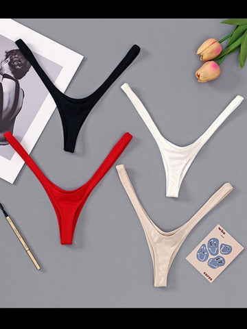 ZASUWA Femal Sexy Solid Color T-Back Panties