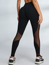 ZASUWA Female High Waist Stretch Mesh Stitching Leggings
