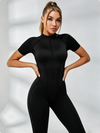 Sexy Backless Zipper Scrunch Bum Jumpsuit