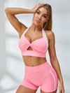 🖤ZASUWA Female Contast Color Cutout Push Up Short Tracksuit