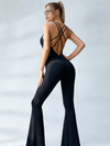 ZASUWA Female Cross Back Flare Jumpsuit