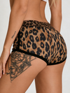 Leopard Print Quick-drying Spandex Gym Booty Shorts