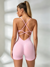 Cross Back Scrunch Bum Short Romper