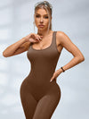 Deep V Back Ribbed Jumpsuit