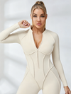 ZASUWA Female Sexy Backless Zipper Scrunch Bum Jumpsuit