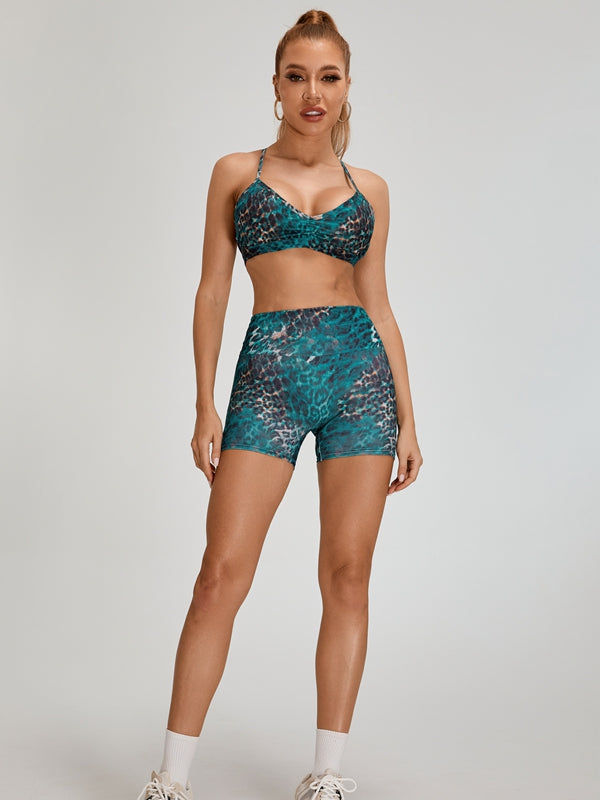 Leopard Print Scrunch Bum Shorts