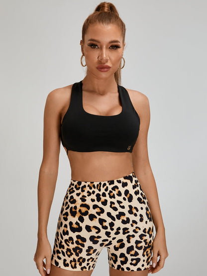 Leopard Print Booty Gym Shorts