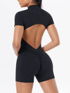 ZASUWA Female Hollow Out Backless Scrunch Bum Push Up Design Romper