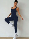 ZASUWA Female Hollow Out Backless Scrunch Bum Jumpsuit