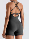 ZASUWA Female Sexy Cross Back Hip-lift Romper