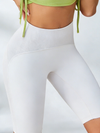 ZASUWA Female Pure White Hip-lift Spandex Gym Booty Shorts