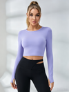 Sexy with Chest Pads Hollow Out Thumbholes Long Sleeves