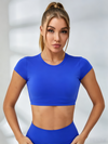 Backless With Pads Cropped Short Sleeves