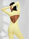 Sexy Backless Zipper Scrunch Bum Jumpsuit