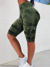 ZASUWA Female Camouflage Tight High Waist Hip Yoga Shorts