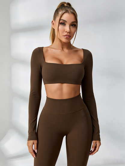 Square Collar Long Sleeves